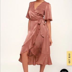 Mauve Satin Dress